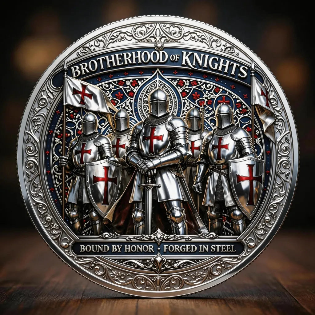 ⚡️Big Easter Sale 60% OFF - ⚔️🪙🛡️Brotherhood of Knights Commemorative Coin-ABB8
