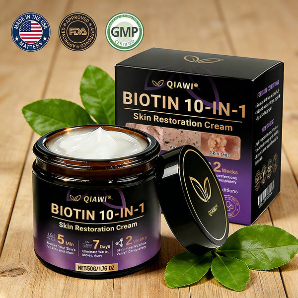 Made and Shipped from USA ✨QIAWI® Biotin 10-in-1 Skin Restoration Cream 🍀-H1