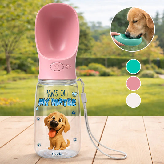 🥳2026 HOT SALE🥳💞50K+ SOLD!✨Personalized Custom Pet Water Bottle With Drinking Feeder-#YUN7