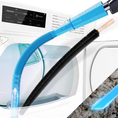 🎁Dryer Vent Cleaner Kit 2 Pieces 🌟 Compatible with Most Vacuum Cleaners Lint Brush & Hose Attachment with Stretch Universal Connector Quick Lint Remover for Deep Cleaning Machine-TJY