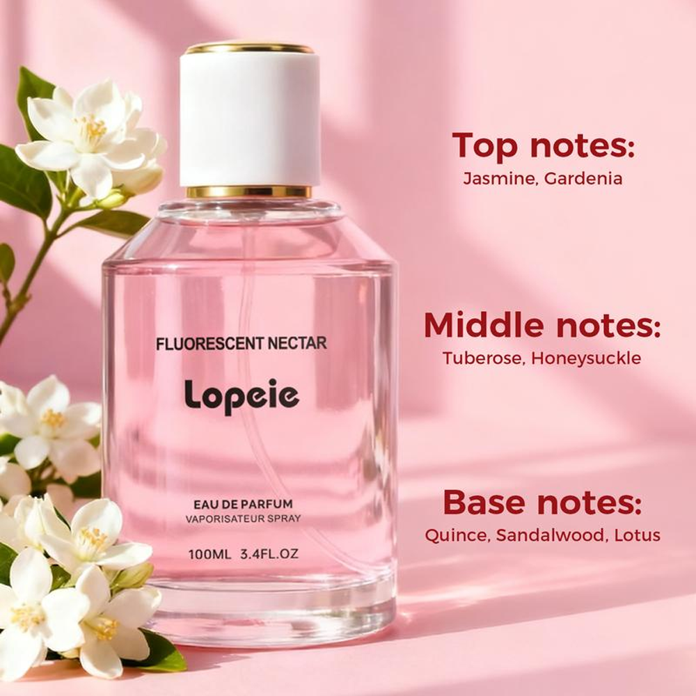 🔥80% Off🔥Fluorescent Nectar – Long-Lasting Elegant White Floral Perfume for Women🏆Jasmine & Gardenia Notes, 100ml-TJY