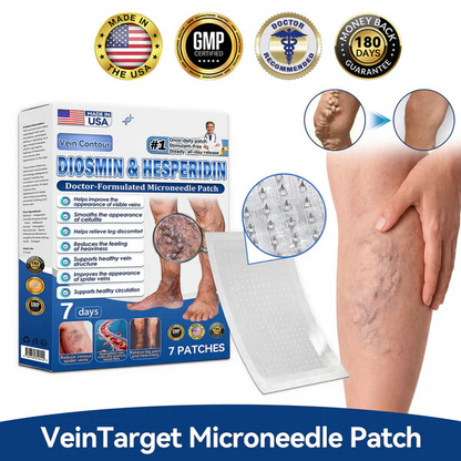 Vervebead™Vein ContourMicroneedle Patch with AdvancedDiosmin & Hesperidin Delivery 🌿 7-Day Visible Results for VaricoseVeins-923
