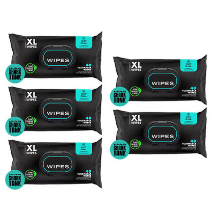 👑Hot Sale 49% OFF🏆Flushable Wet Wipes Pack 48 Sheets Large Unscented Adult Wipes with Vitamin E & Aloe Vera Safe for Septic Systems & Sewer Lines Biodegradable Cleansing Wipes-TJY