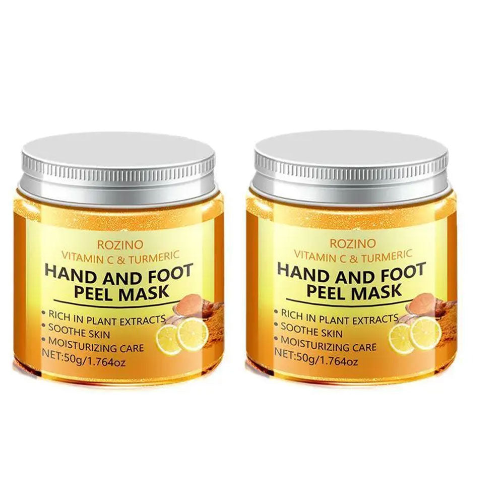 🔥Hot Sale!!🔥Rozino Hand and Foot Mask with Vitamin C & Turmeric Brightens Skin Tones Removes Dead Skin Smooths Softens Deep Moisturizes Gentle Skincare Treatment-TJY