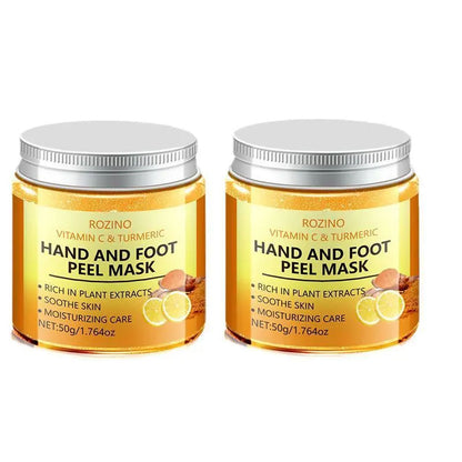 🔥Hot Sale!!🔥Rozino Hand and Foot Mask with Vitamin C & Turmeric Brightens Skin Tones Removes Dead Skin Smooths Softens Deep Moisturizes Gentle Skincare Treatment-TJY