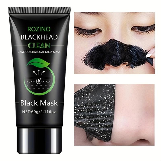 Rozino Bamboo Charcoal Blackhead Peel-Off Mask with Glycerin & Witch Hazel Extract for Deep Cleansing Pore Shrinking Gentle Moisturizing 60g/2.116oz-TJY