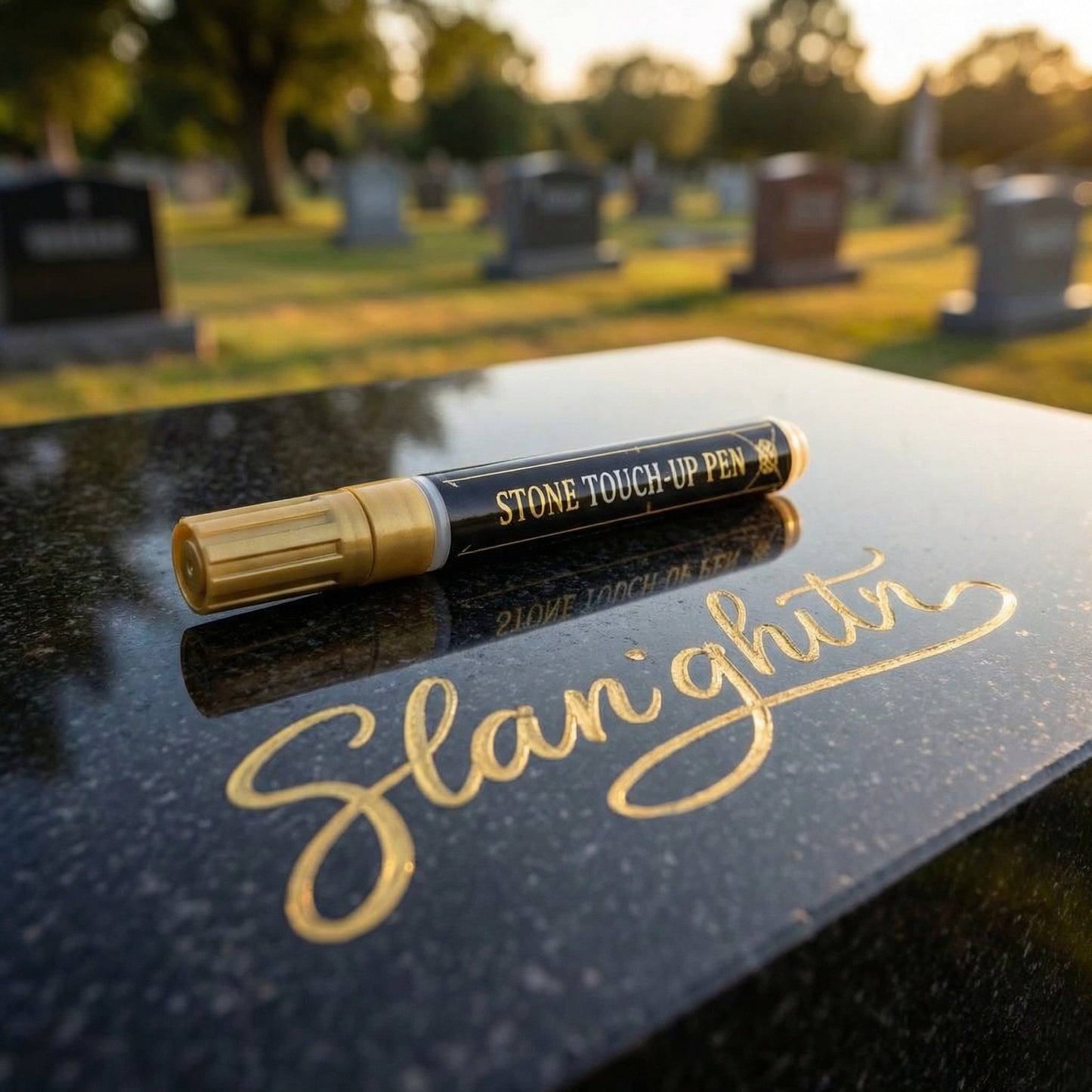 🔥HOT SALE 🐦Golden Tombstone Marker Pen for Restoring Faded Grave Inscriptions-INT