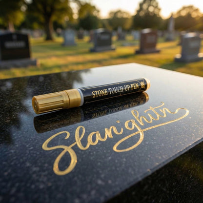 🔥HOT SALE 🐦Golden Tombstone Marker Pen for Restoring Faded Grave Inscriptions-INT