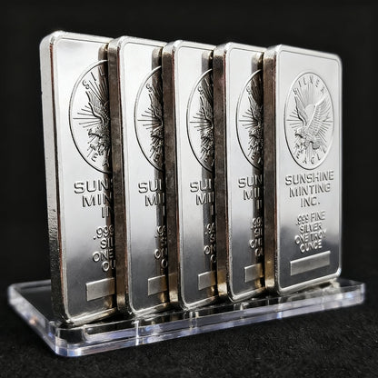 🔥🪙【Last 8 Sets!!!】🔥250th Anniversary America New Year Special🔥10 oz Silver Bar (1985/Vintage/Struck)-XA