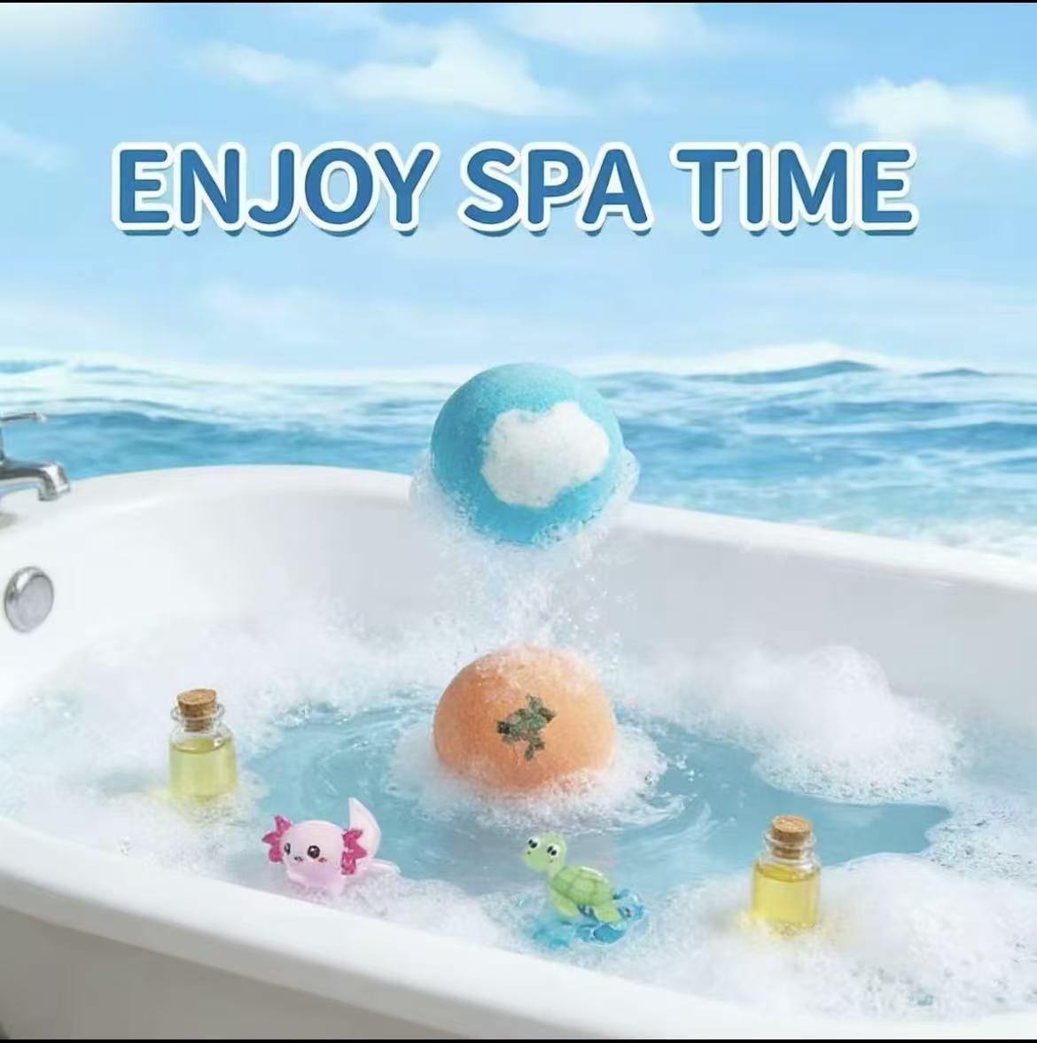 🐰🐣 The best Easter gift-Natural Bath Bombs for Kids with Mega Bubbles & Surprise Inside 🥚✨-ABB8