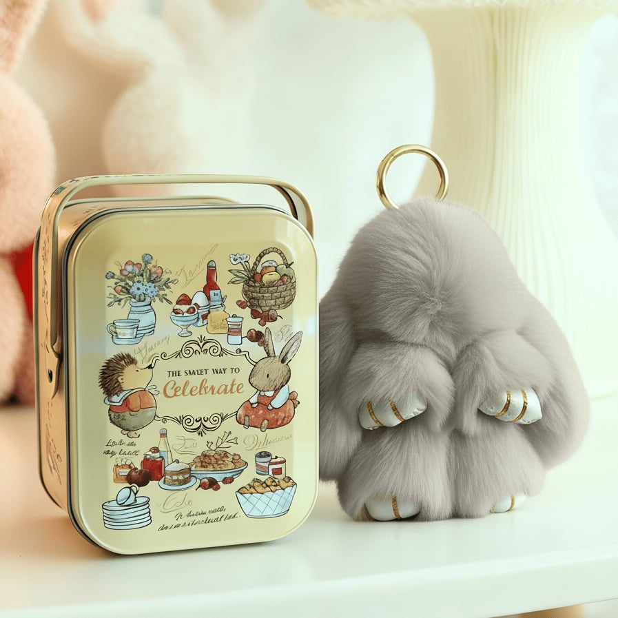 🐰Easter Early Bird Special 40% OFF🌸Handcrafted Soft Bunny Charm: Adorable Plush Rabbit Toy Keychain-923