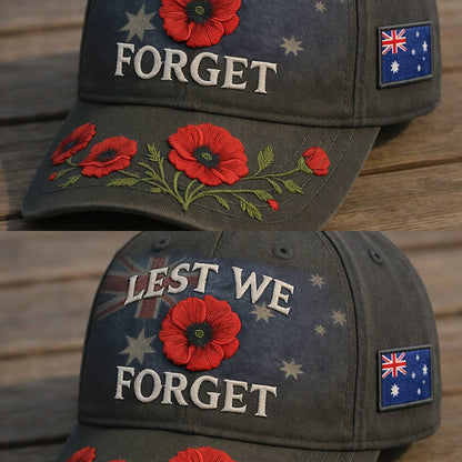 ❤️Best Gift For Father 🌺🎁Buy 1 Free 1- Lest We Forget Remembrance Memorial Cap-ABB8