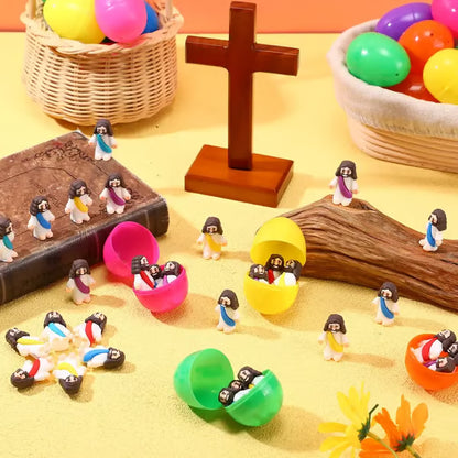 ✝️Christian Easter Surprise Eggs: Pre‑Filled Eggs with Mini Jesus Figures – Share Hope & Faith This Spring🌸-ABB8