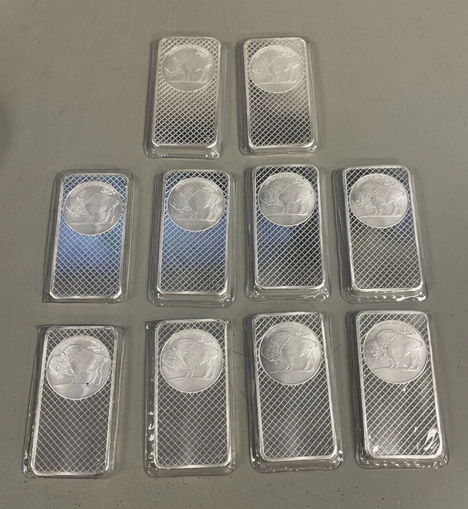 🔥Last Day Flash Sale!!️Buffalo Silver Bar | Silvertowne Mint 999 Silver Bar-GD