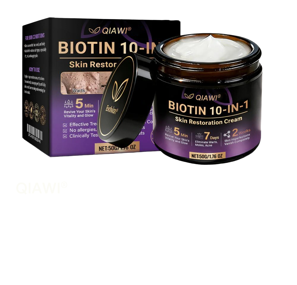 Made and Shipped from USA ✨QIAWI® Biotin 10-in-1 Skin Restoration Cream 🍀-H1