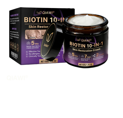 Made and Shipped from USA ✨QIAWI® Biotin 10-in-1 Skin Restoration Cream 🍀-H1