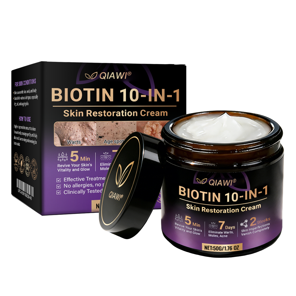 Made and Shipped from USA ✨QIAWI® Biotin 10-in-1 Skin Restoration Cream 🍀-H1