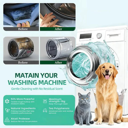 🏆Flash Sale 50K+ SOLD!🔥Eco-Friendly Washing Machine Cleaner Fights Pet Odors-W18