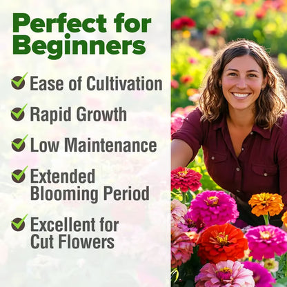 🌸 Spring flowers are preferred🌿Zinnia Seeds - Pure Seeds - No Filler - USA Heirloom Flower Seeds-TJY