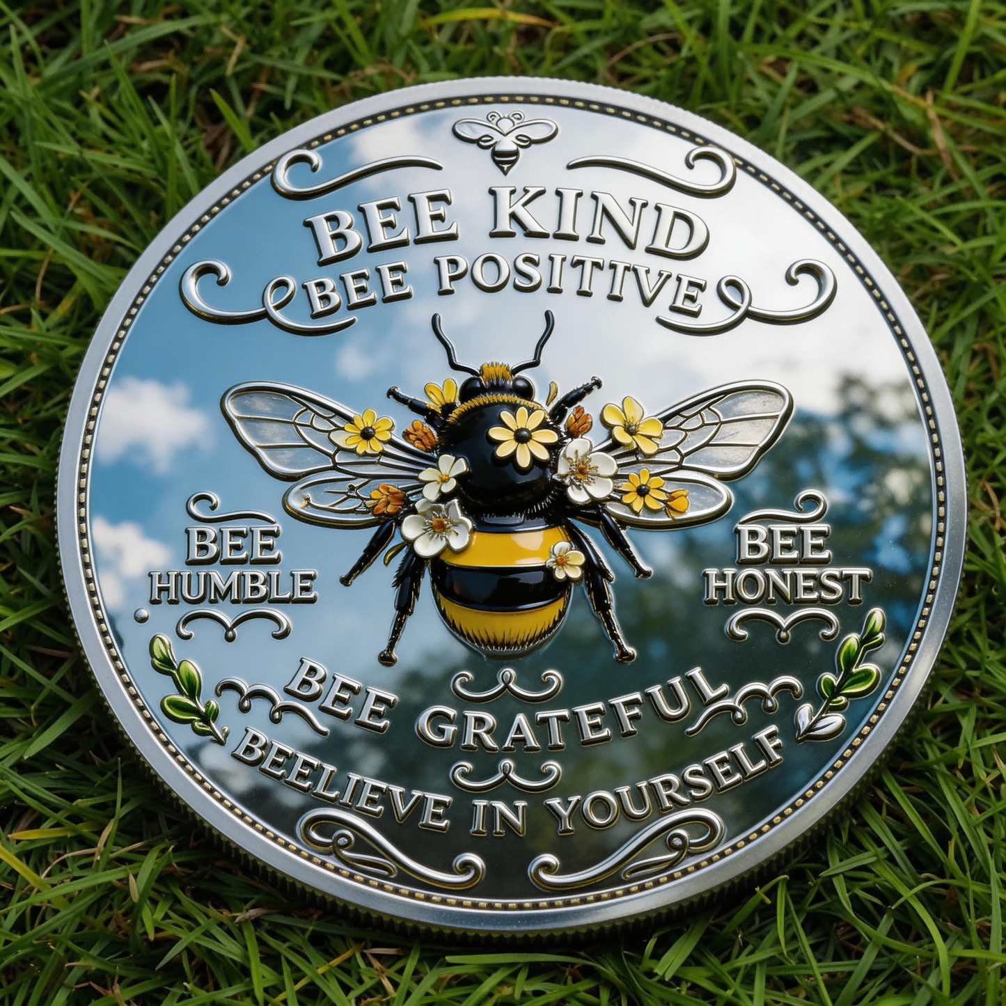 🏆Big Easter Sale 60% OFF - 🐝🪙🌼Bee Kind Positivity Commemorative Coin -ABB8