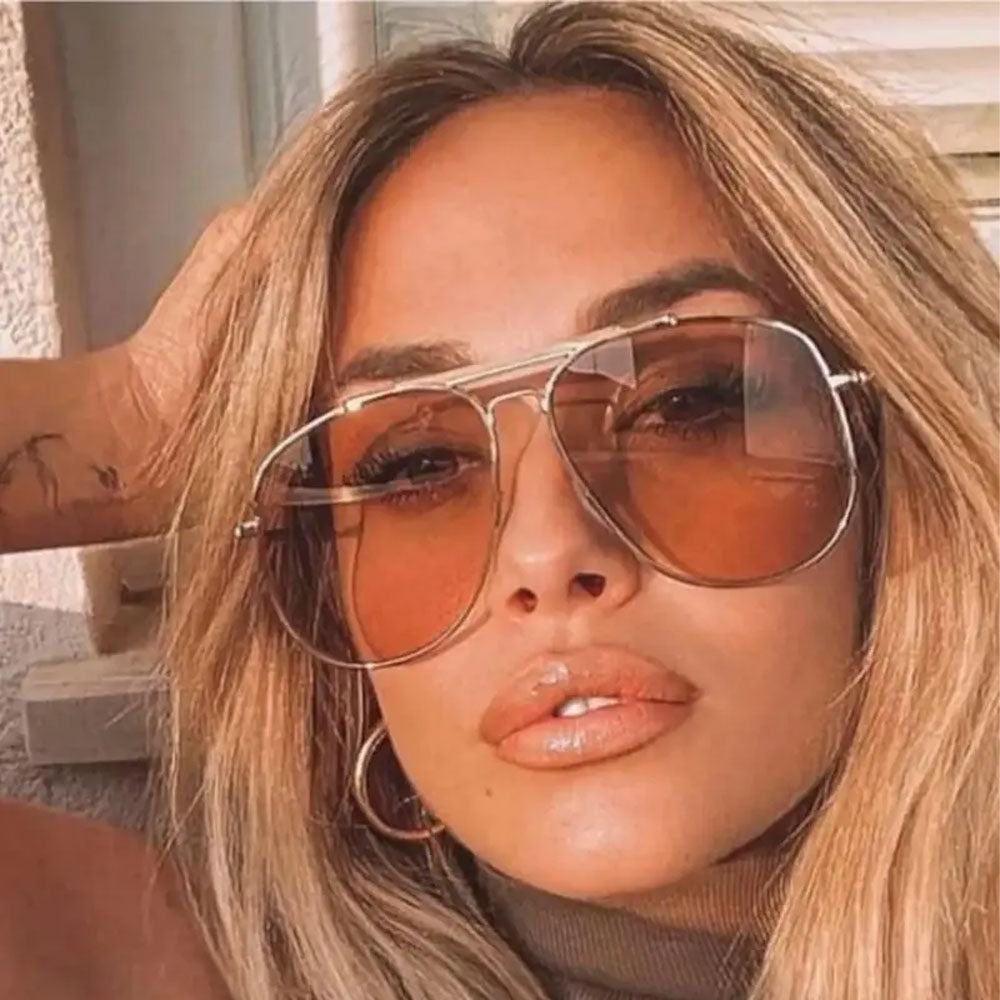 🌟🌈 Vintage Fashionable All-match Tinted Lens Aviator Sunglasses for Everyday Use🔥-TJY