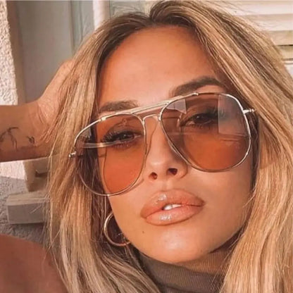 🌟🌈 Vintage Fashionable All-match Tinted Lens Aviator Sunglasses for Everyday Use🔥-TJY