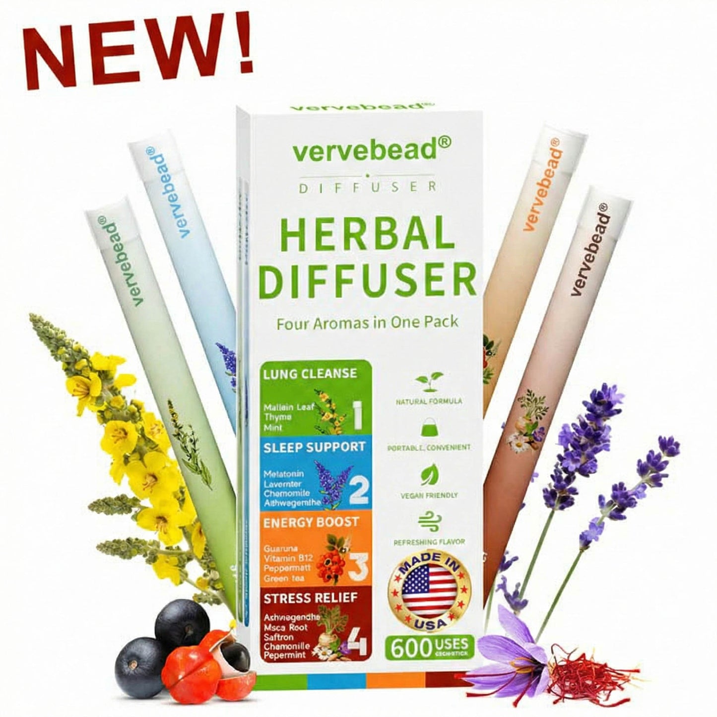 New Blend - Full Set Diffusers – 4 Aroms In 1 Box-XA