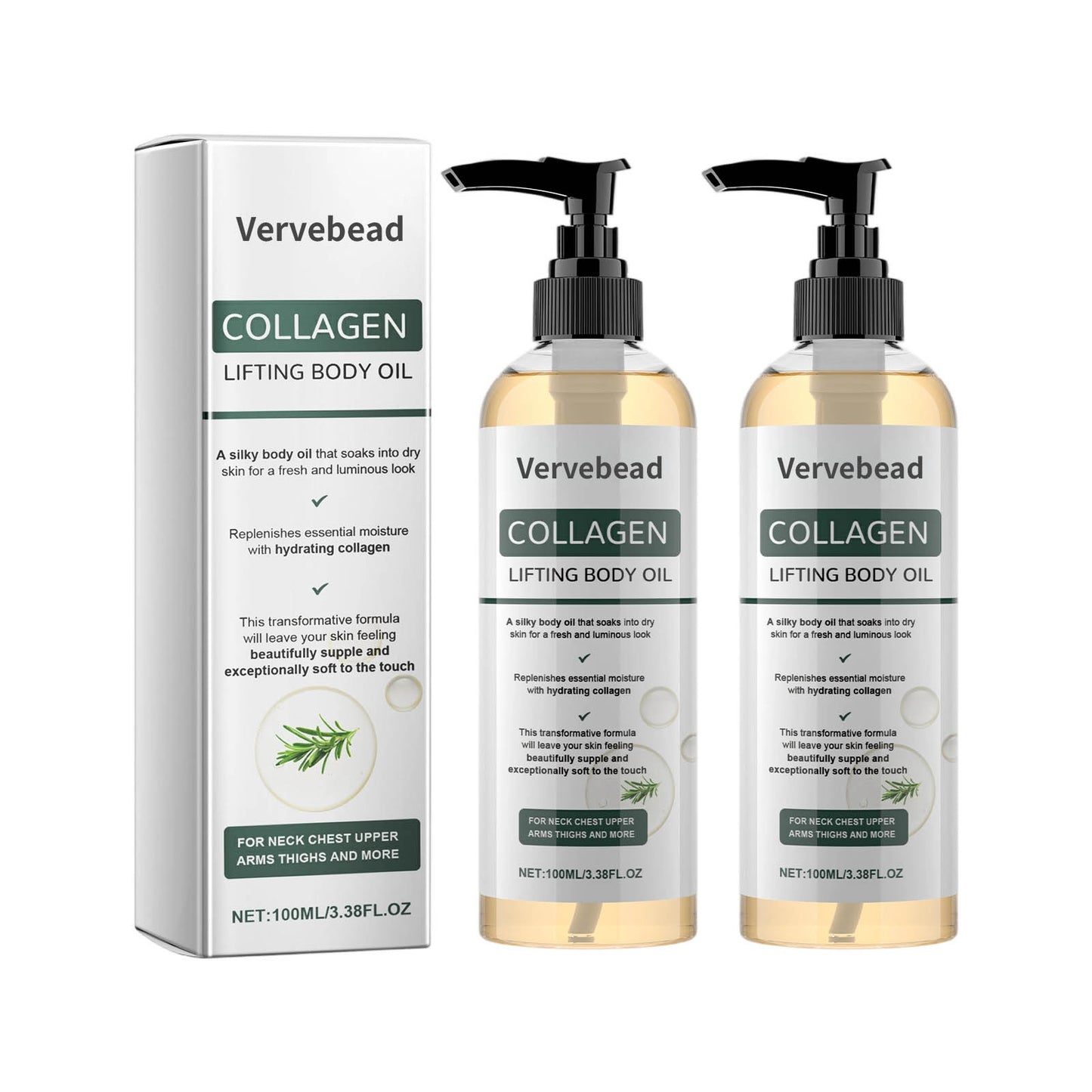 Vervebead™ Collagen Oil | Tightens and lifts sagging skin by 98% within 24 hours - A926