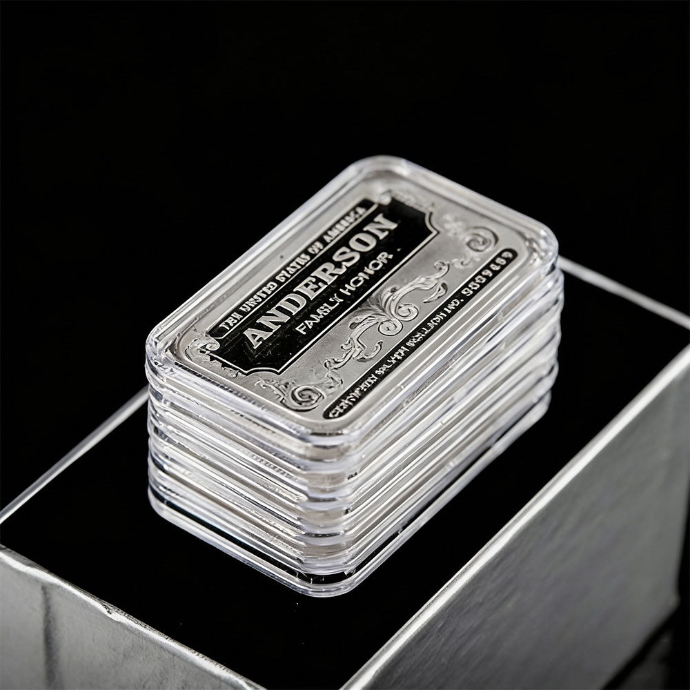 🔥🪙【Last 8 Sets!!!】🔥Personalized Surname Silver Bars🔥10 oz Silver Bar-XA