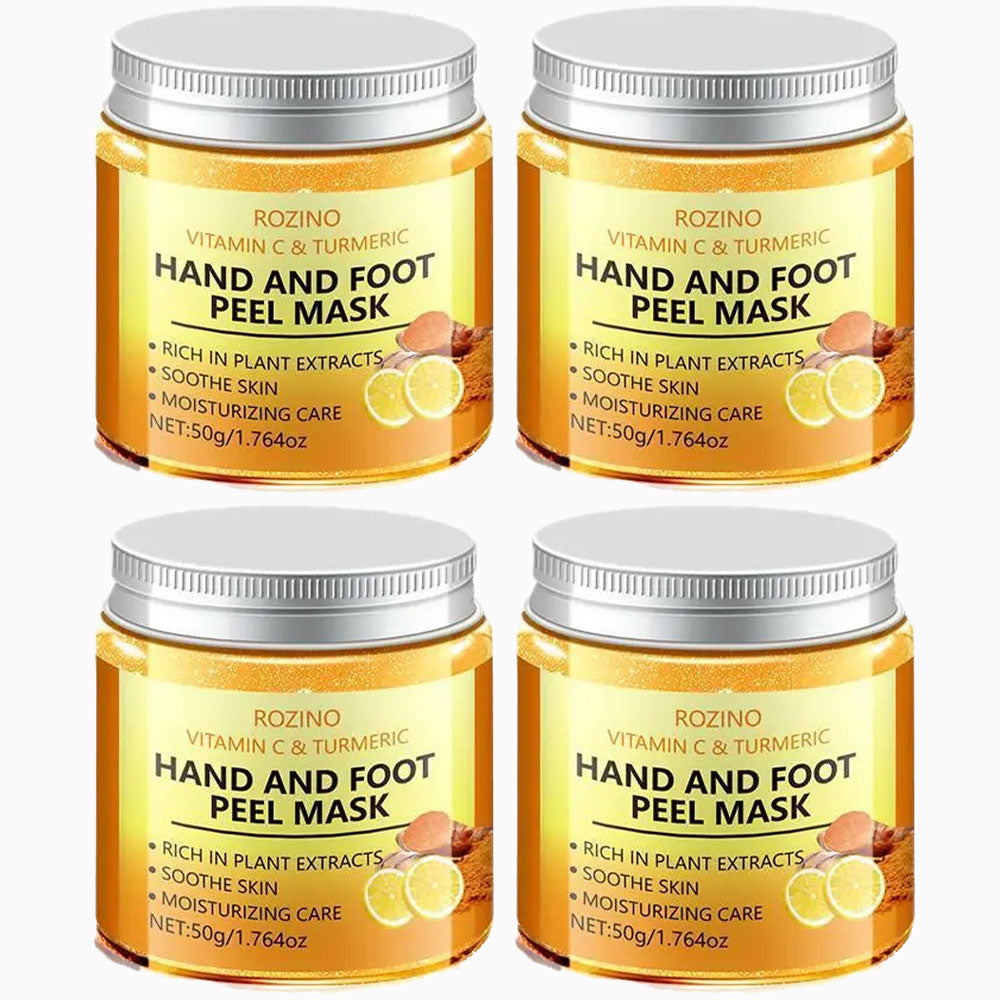 🔥Hot Sale!!🔥Rozino Hand and Foot Mask with Vitamin C & Turmeric Brightens Skin Tones Removes Dead Skin Smooths Softens Deep Moisturizes Gentle Skincare Treatment-TJY