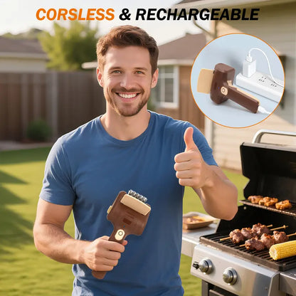 🔥Last Day 60% OFF🌟Electric BBQ Grill Brush✨Cordless Rechargeable⚡Premium Stainless Steel Bristles👑Barbecue Utensils Removes Rust & Grill Grease-TJY