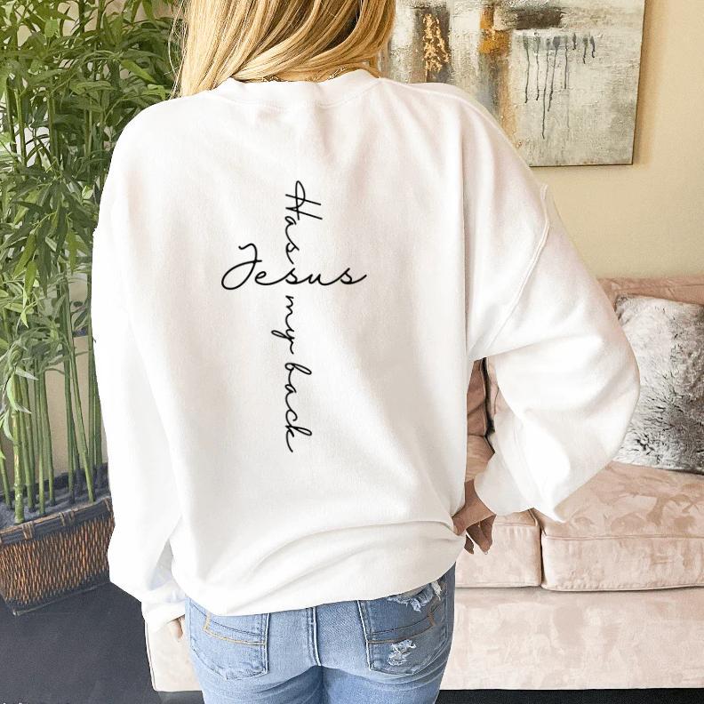 ⚡Flash-Sale⚡100k-sold⚡Jesus Has My Back Sweatshirt-ZZQ