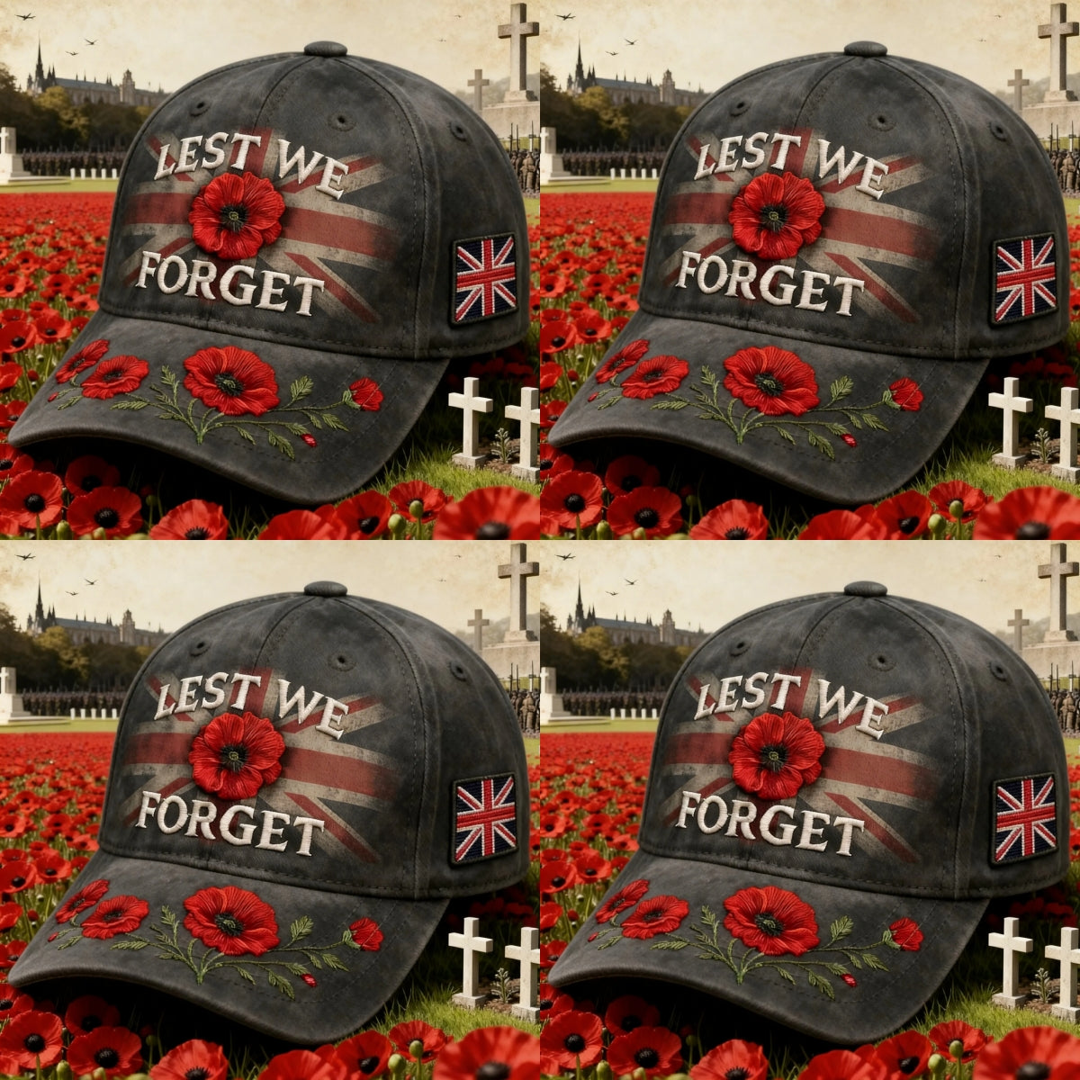 ❤️Best Gift For Father 🌺🎁Buy 1 Free 1- Lest We Forget Remembrance Memorial Cap-ABB8