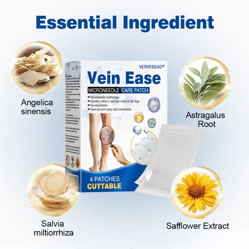 VERVEBEAD™🧑‍⚕️ Vein Ease Microneedle Patch -Visible Vein Reduction in 7 Days, No Clinic, No Compression Socks, Just sleep-ABB8