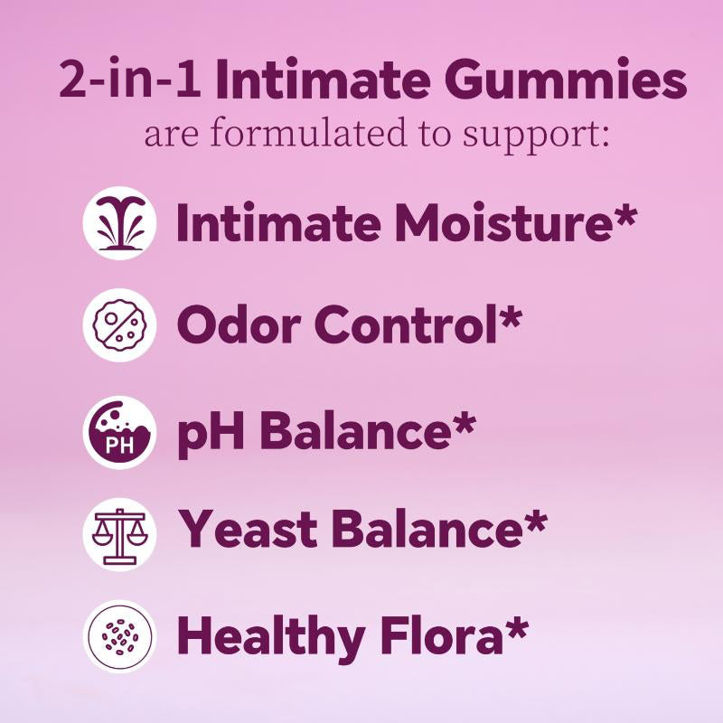 Say Goodbye to Vaginal Odor & Restore Your pH Naturally: 2-in-1 Feminine Wellness Gummies - A926