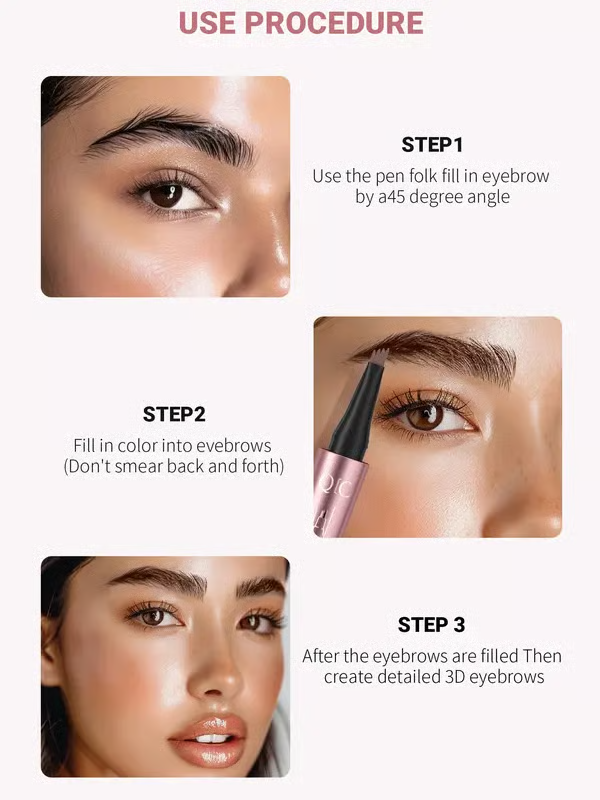 🔥Save Up To 56% Today🔥Waterproof Micro-Fork Eyebrow Pencil, Long-Lasting Brow Pen for Natural Hair-Like Strokes-923