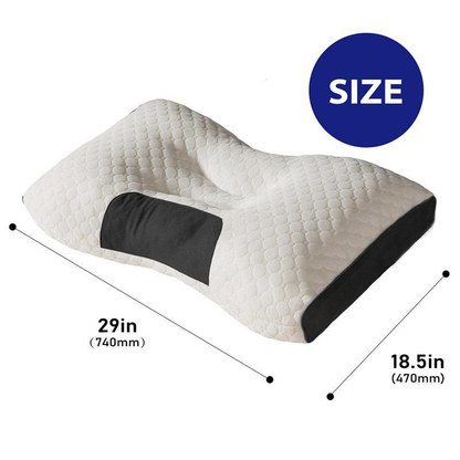 👑Neck Massage Couple Pillows🌟Adjustable ergonomic orthotic support🏆high-quality soft pillow core, detachable knitted pillowcase, relieves neck pain , aids sleep.Ergonomic Height for Optimal Cervical Support-TJY