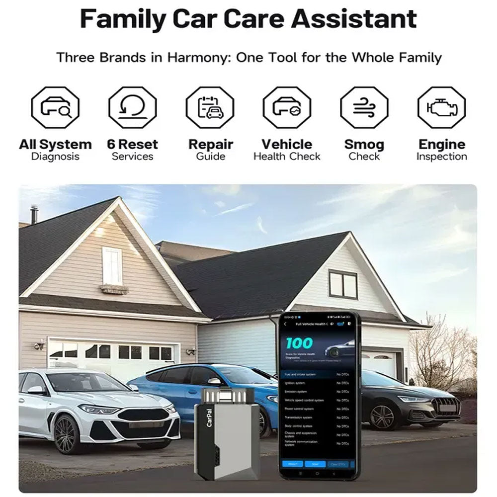 🔥 CarPal OBD2 Scanner🔥Automotive Bluetooth Scanner, All System Diagnostic Tool foriOS & Android, Vehicle Health Check 6 Maintenance Services, Smog Check, Repair Guide,Performance Test-TJY