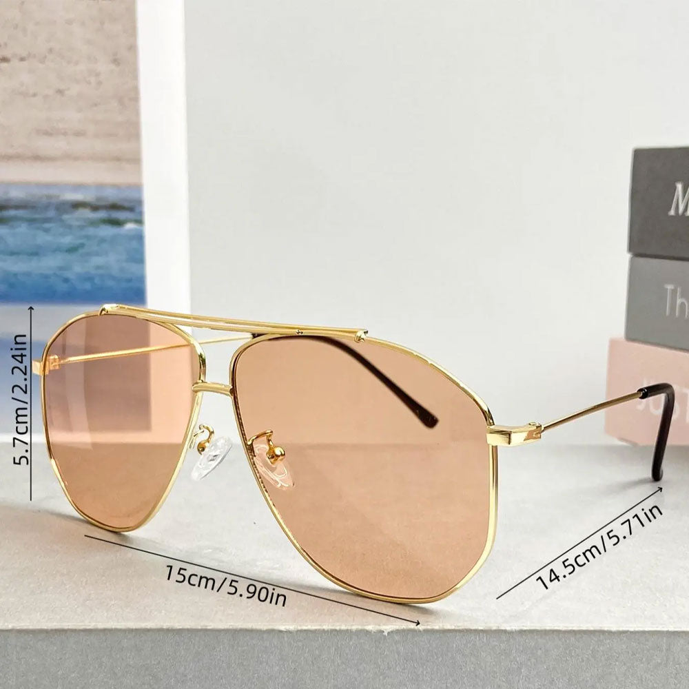 🌟🌈 Vintage Fashionable All-match Tinted Lens Aviator Sunglasses for Everyday Use🔥-TJY