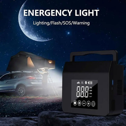 🔥Arrancador de coche de 4000 A con inflador de neumáticos de 150 PSI, batería externa de 15 000 mAh y luz LED. Fiable a -20 °F. Compatible con la mayoría de coches y camiones Conveniencia para conducir en invierno-TJY