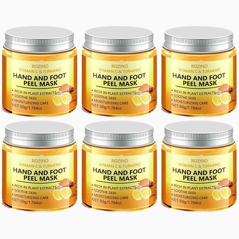 🔥Hot Sale!!🔥Rozino Hand and Foot Mask with Vitamin C & Turmeric Brightens Skin Tones Removes Dead Skin Smooths Softens Deep Moisturizes Gentle Skincare Treatment-TJY