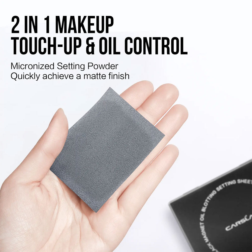 👑Hot Sale 49% OFF🏆Magnet Oil Blotting Setting Sheet With Powder More Control Oil Keep Fresh 2 IN 1 Blotting Sheet-TJY
