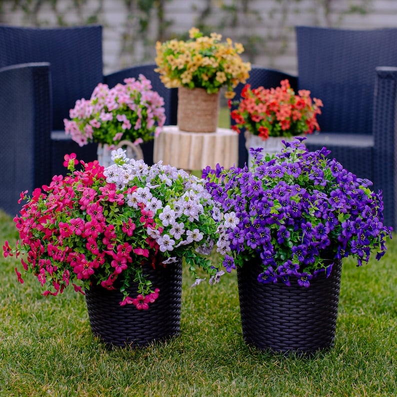 🌸6-Color Artificial Flower🌸-Resistant Colorful Fake Flower（365 Days of Spring） 🌿-923