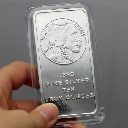 🔥Last Day Flash Sale!!️🪙Morgan Head Buffalo Silver Bar | Highland Mint 999 Silver Bar-XA