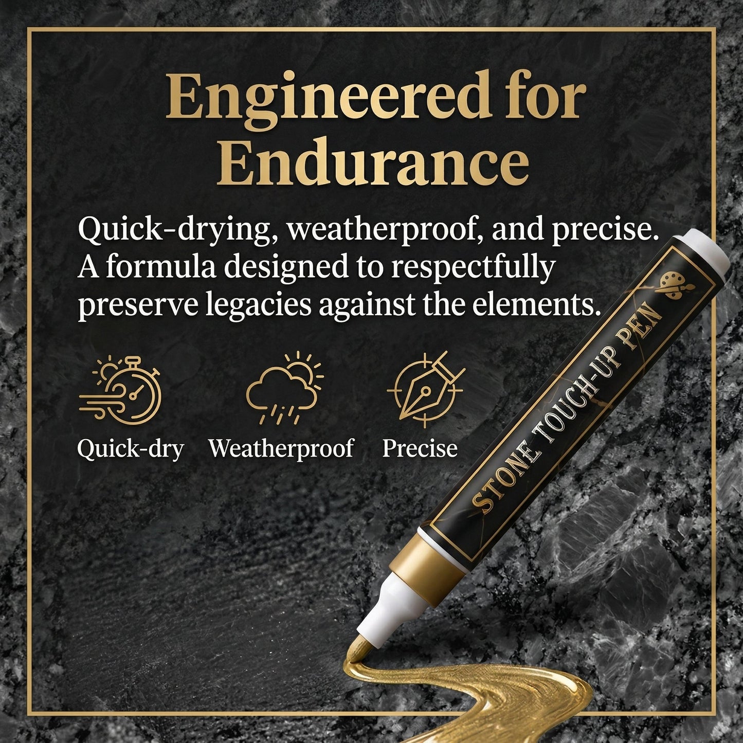 🔥HOT SALE 🐦Golden Tombstone Marker Pen for Restoring Faded Grave Inscriptions-INT