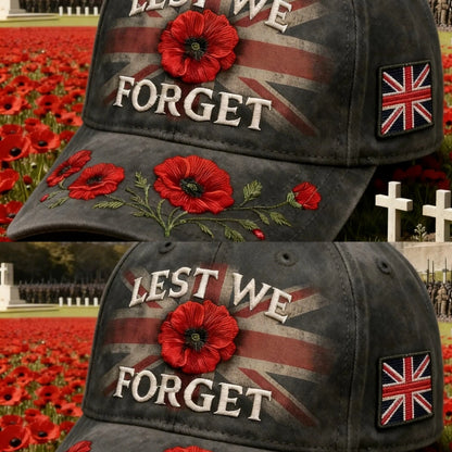 ❤️Best Gift For Father 🌺🎁Buy 1 Free 1- Lest We Forget Remembrance Memorial Cap-ABB8