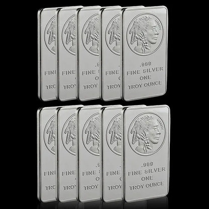 🔥🪙【Last 8 Sets!!!】🔥250th Anniversary America New Year Special 10 oz Silvertowne Mint Buffalo Silver Bar-XA