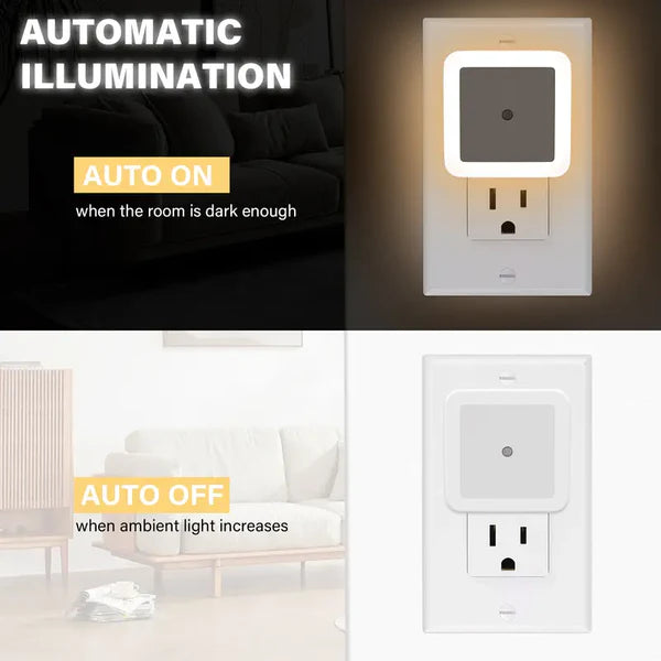 🔥Night Lights Plug into Wall 6-Pack, Plug in Night Light, Dusk to Dawn Nightlight Led Night Lights✨-W18
