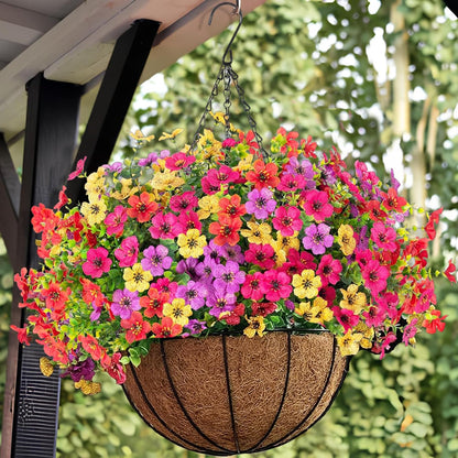 Last Day Promotion! 🔥 Simulated Hanging Flower Basket🌸 No Watering, No Wilting💧—Just a Picture Perfect Home Every Single Day-923