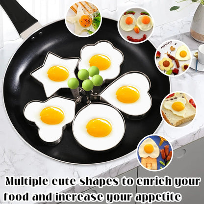 🔥(98% of Users Choose ) 🔥5 Counts Set Fried Egg Rings Molds, Multifunctional Breakfast Tool-923